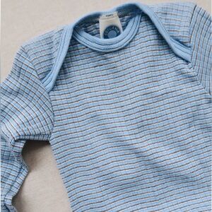 Cosilana Long Sleeve Striped Organic Bodysuit